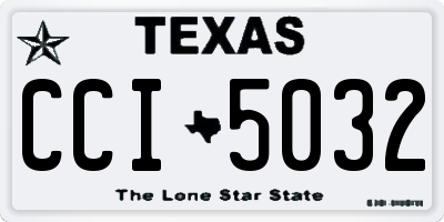 TX license plate CCI5032