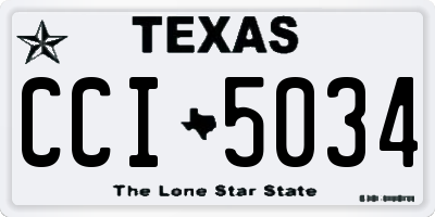 TX license plate CCI5034