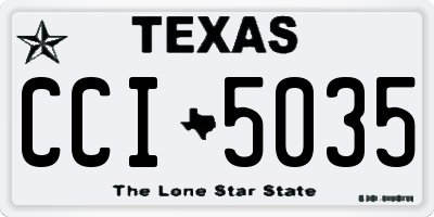 TX license plate CCI5035