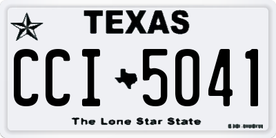 TX license plate CCI5041