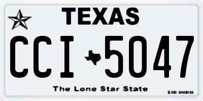 TX license plate CCI5047