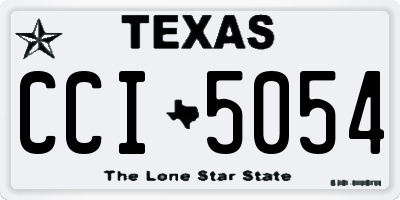 TX license plate CCI5054