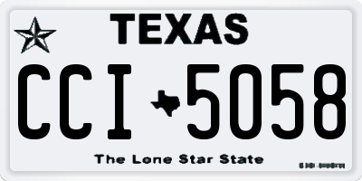 TX license plate CCI5058