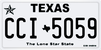 TX license plate CCI5059