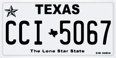 TX license plate CCI5067