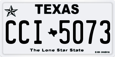 TX license plate CCI5073