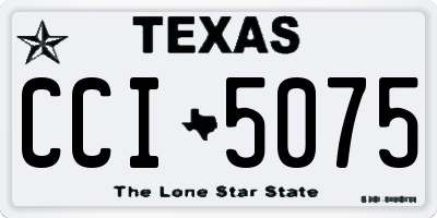 TX license plate CCI5075