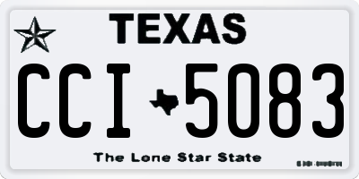 TX license plate CCI5083