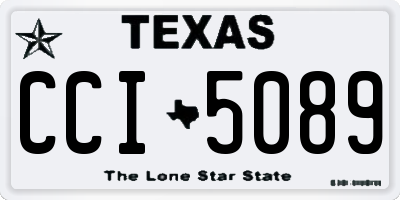 TX license plate CCI5089