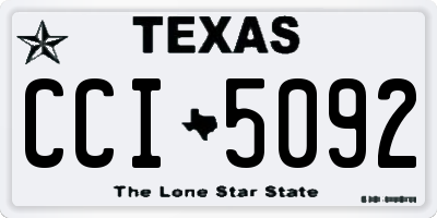 TX license plate CCI5092