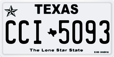 TX license plate CCI5093