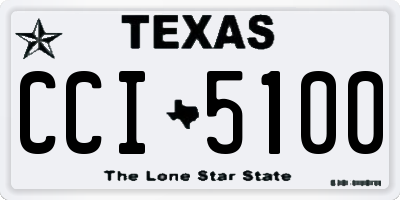TX license plate CCI5100