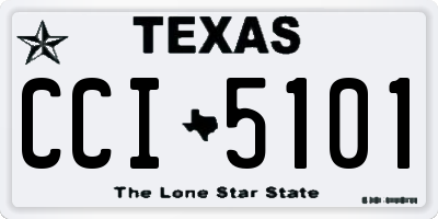 TX license plate CCI5101