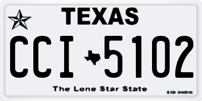 TX license plate CCI5102