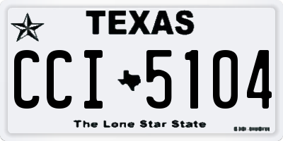 TX license plate CCI5104