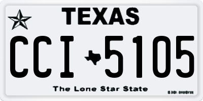 TX license plate CCI5105