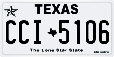 TX license plate CCI5106