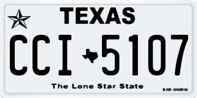 TX license plate CCI5107