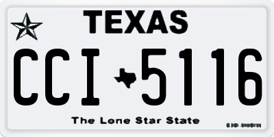 TX license plate CCI5116