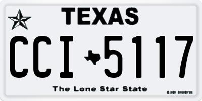 TX license plate CCI5117