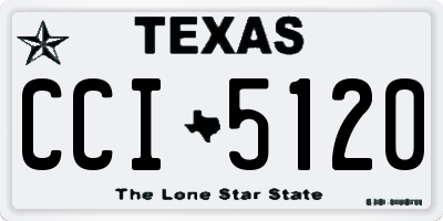 TX license plate CCI5120