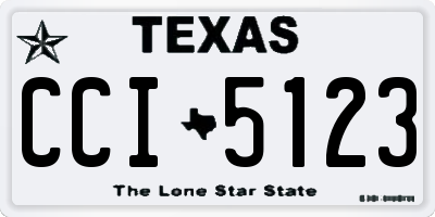 TX license plate CCI5123