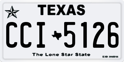 TX license plate CCI5126