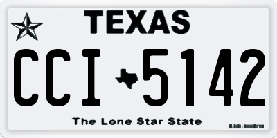 TX license plate CCI5142