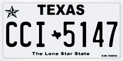 TX license plate CCI5147