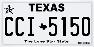 TX license plate CCI5150