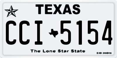 TX license plate CCI5154
