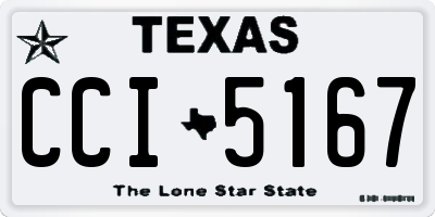 TX license plate CCI5167