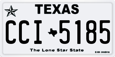 TX license plate CCI5185