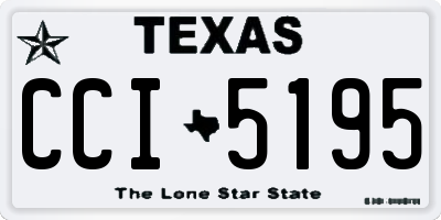 TX license plate CCI5195
