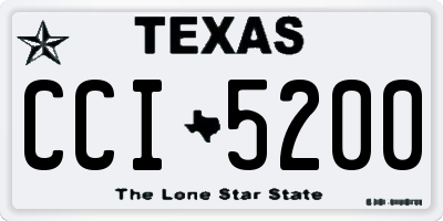 TX license plate CCI5200