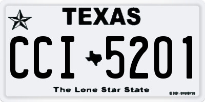 TX license plate CCI5201