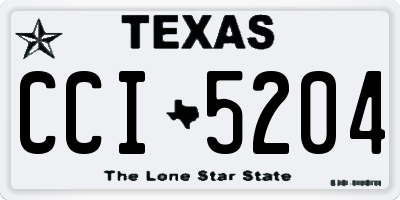 TX license plate CCI5204