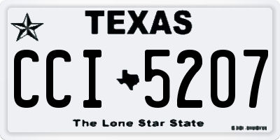 TX license plate CCI5207