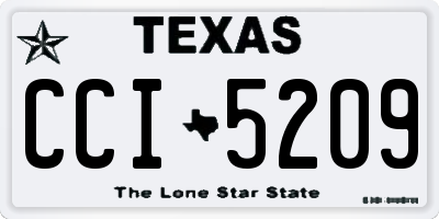 TX license plate CCI5209