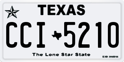 TX license plate CCI5210