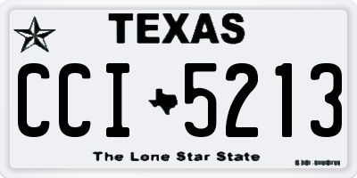 TX license plate CCI5213