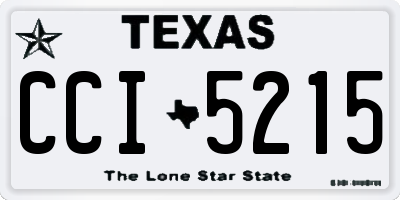 TX license plate CCI5215