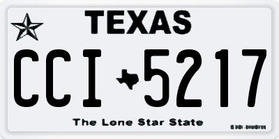 TX license plate CCI5217