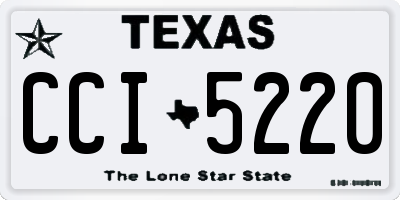 TX license plate CCI5220