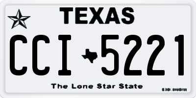 TX license plate CCI5221