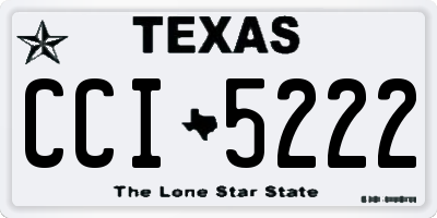 TX license plate CCI5222