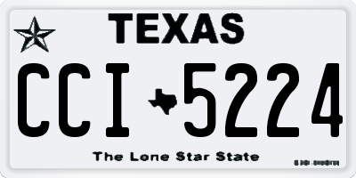 TX license plate CCI5224