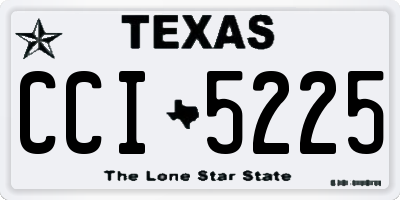 TX license plate CCI5225