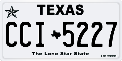 TX license plate CCI5227