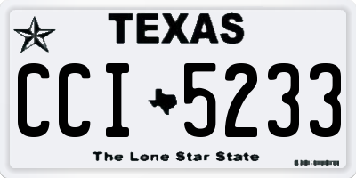 TX license plate CCI5233
